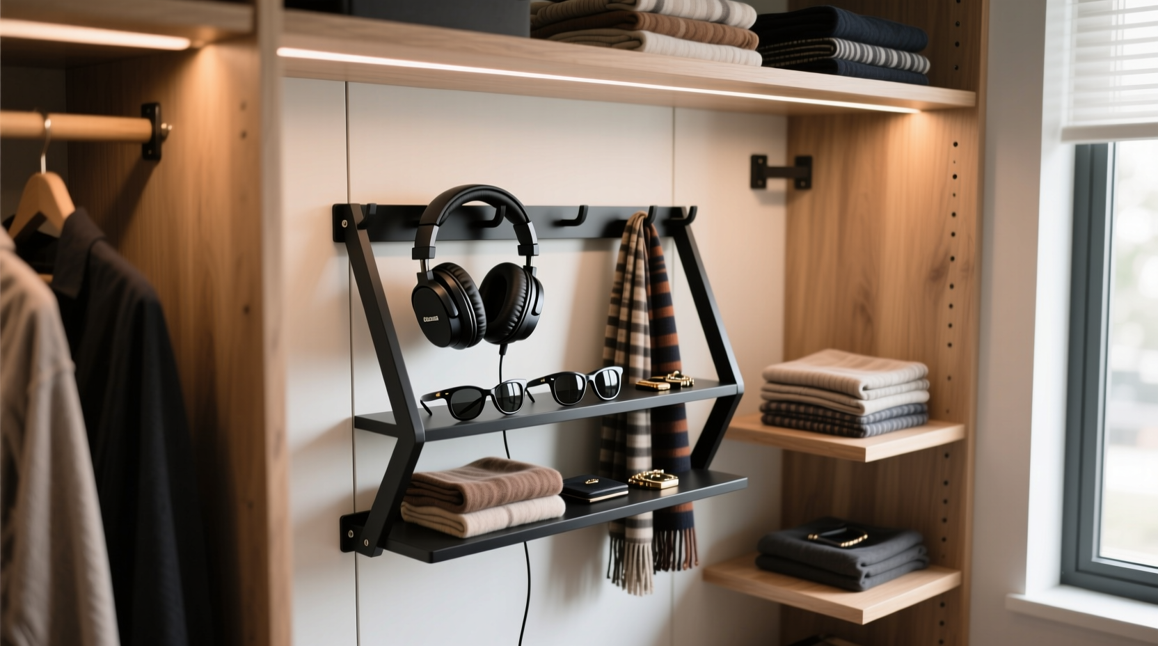 closet organization tips repurpose a gaming headset stand