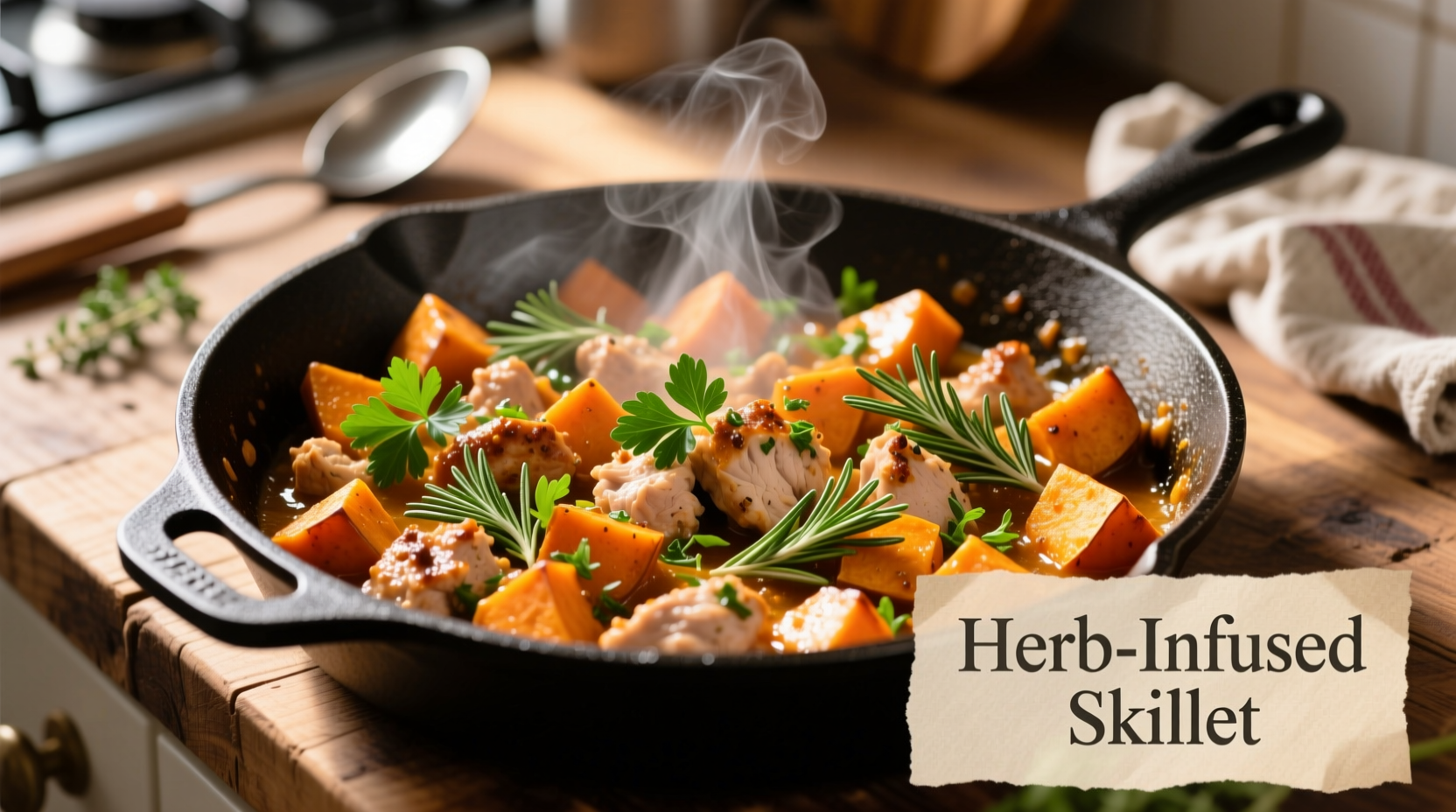 Süßkartoffel-Truthahn-Skillet: So gelingt das gesunde One-Pan-Gericht