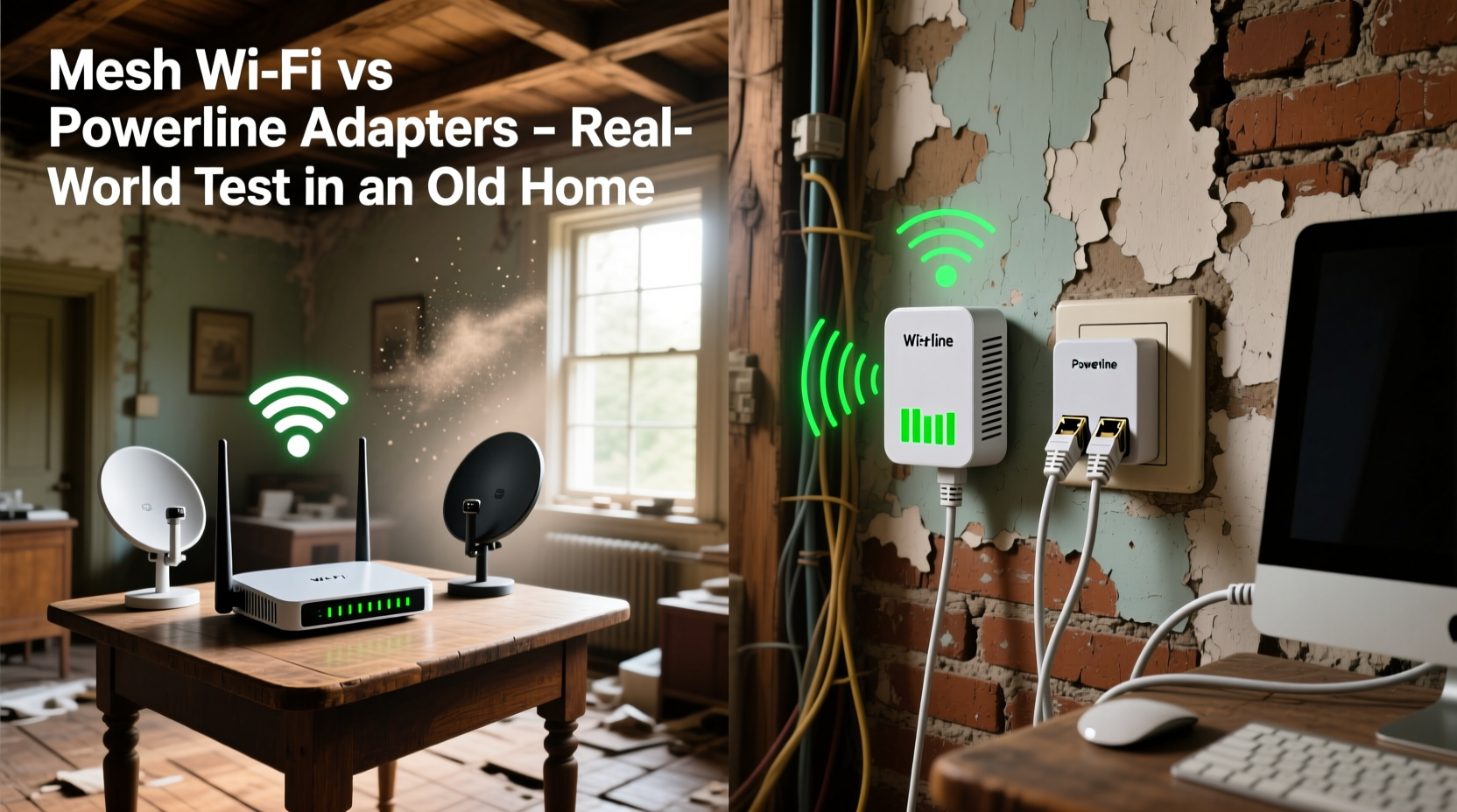 mesh wifi vs powerline adapters which actually gives better coverage in old homes