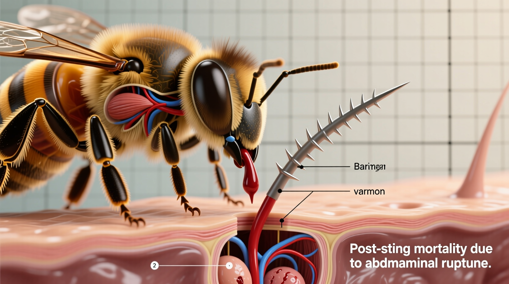 why do bees die after stinging anatomy behind the fatal sting mechanism