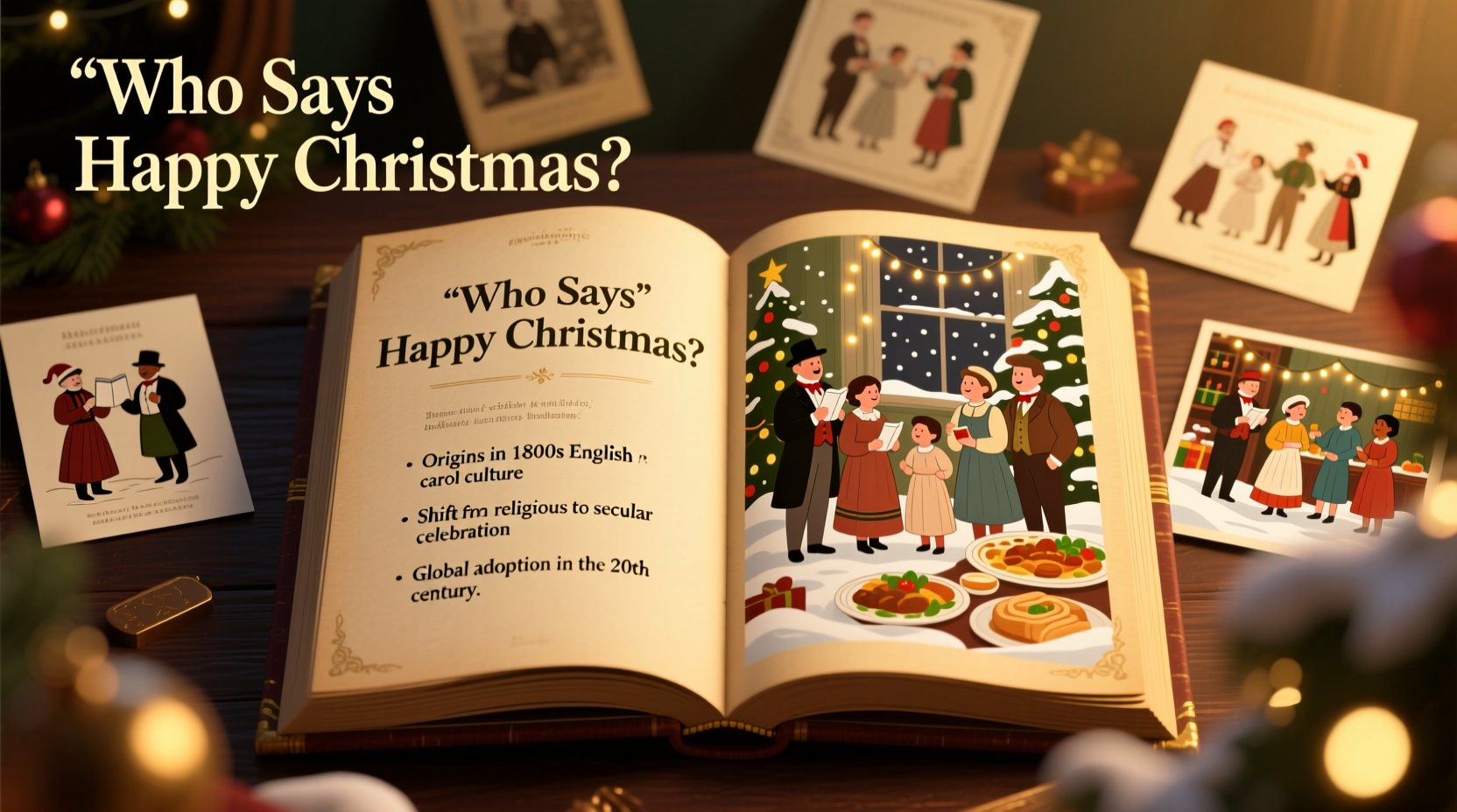 who says happy christmas