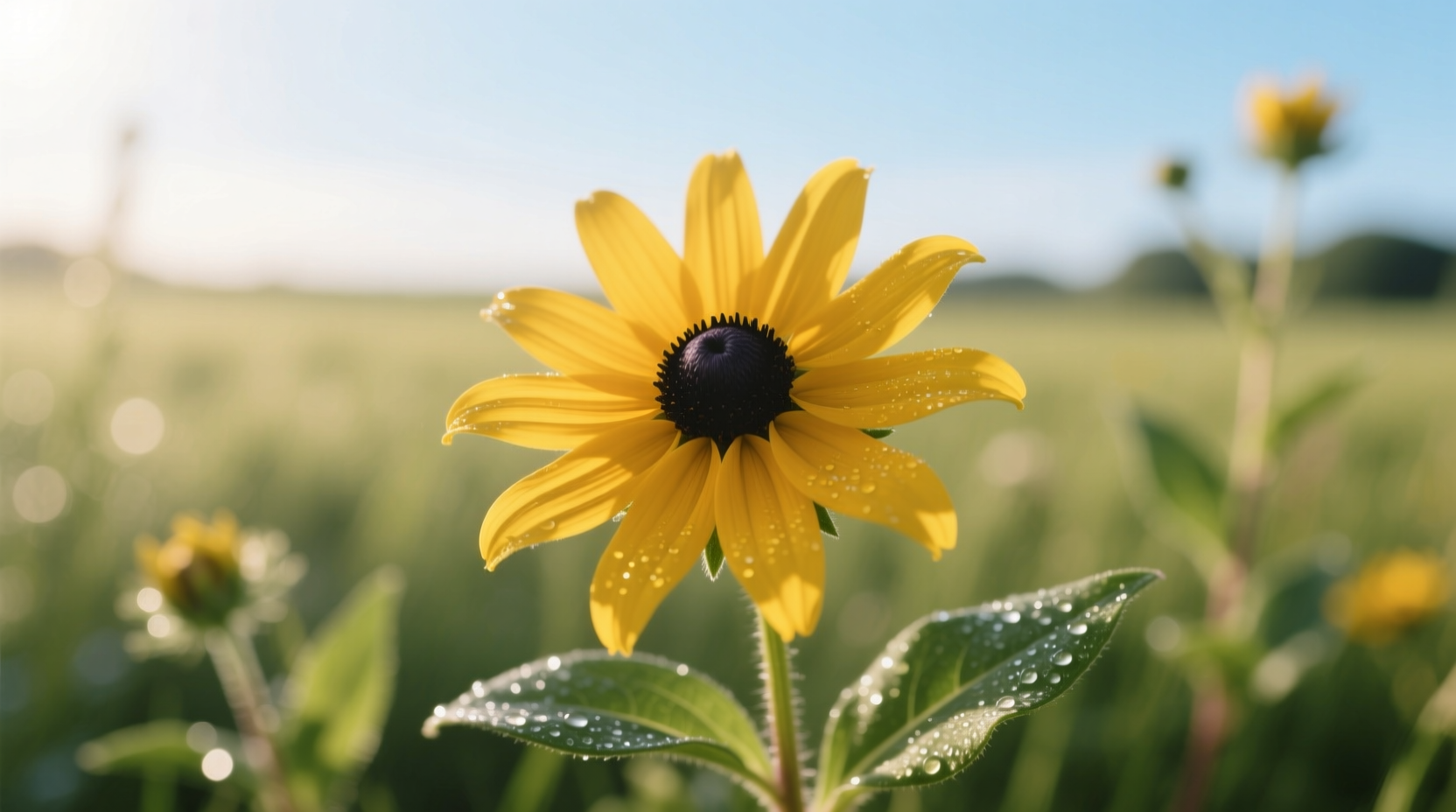 black eyed susan with yellow center