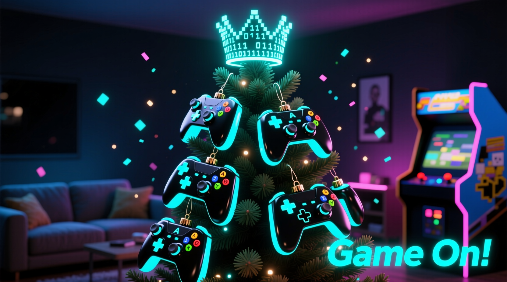 transform your christmas tree into a gaming theme with controller ornaments