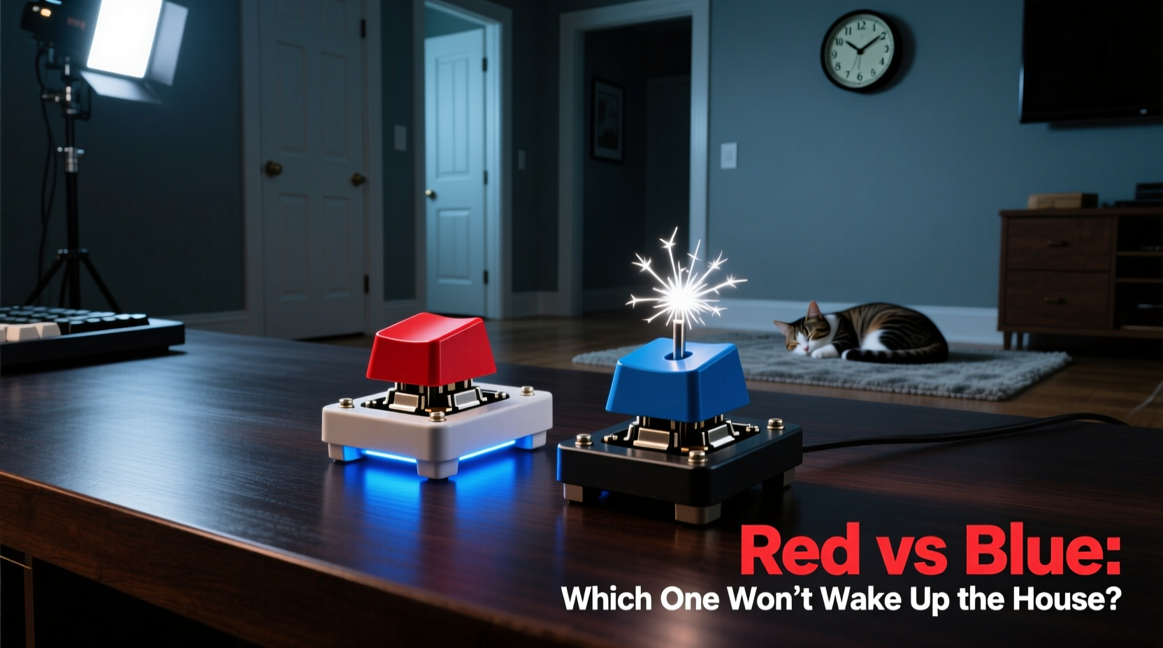 mechanical keyboard switches red vs blue which one wont wake up the house