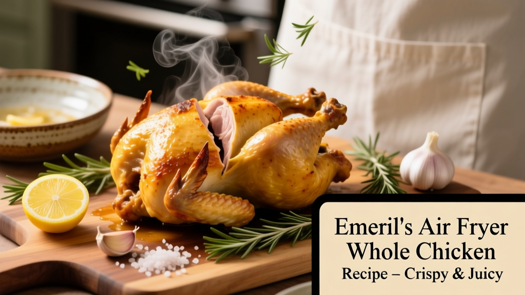 Emeril Air Fryer Whole Chicken Recipe (Crispy & Juicy!)