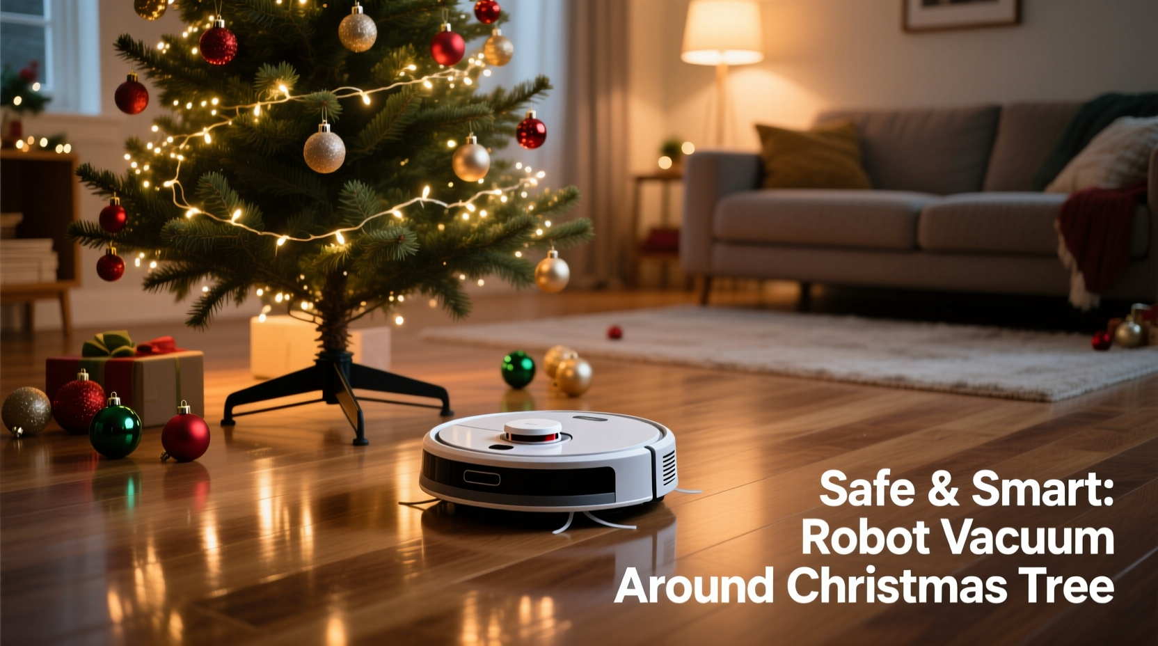 can you use a robot vacuum near christmas tree stands without issues