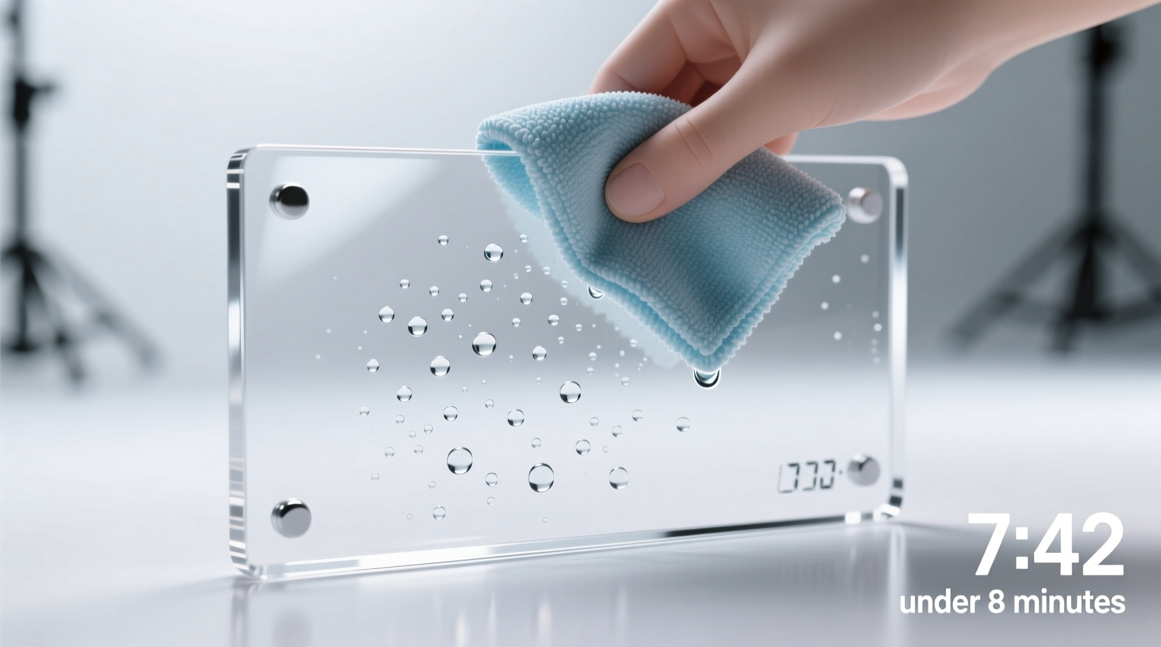 streak free acrylic cleaning for anime displays