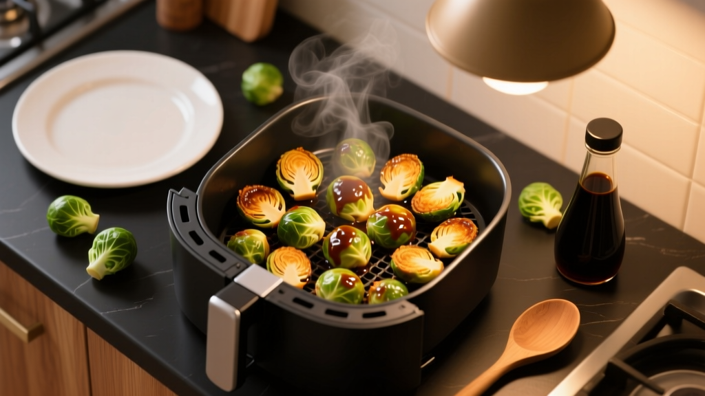 Soy Sauce Brussels Sprouts in Air Fryer