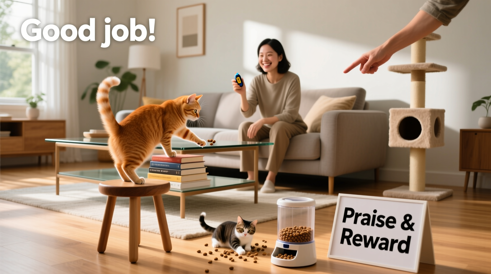 how to train your cat to stop knocking things off tables with positive reinforcement