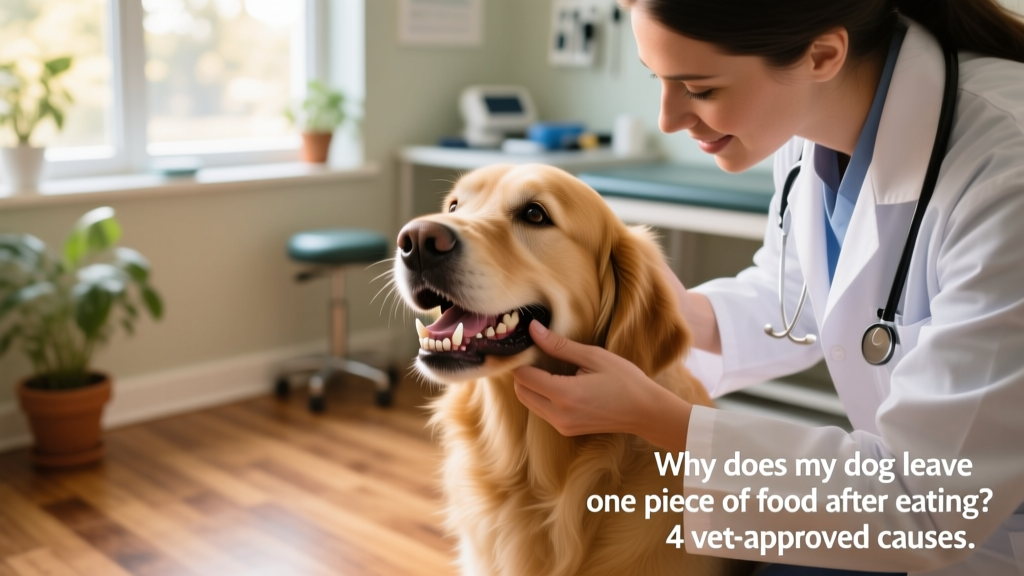 Veterinarian gently examining a dog’s teeth during a routine wellness visit