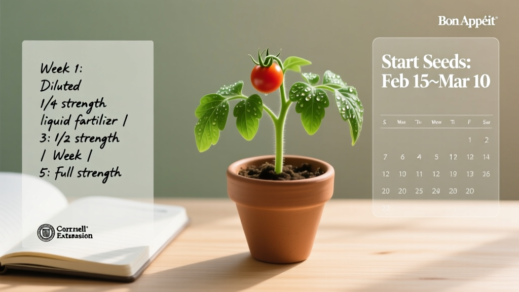 Tomato Seedlings: Indoor Start & Fertilizer Schedule (2026)