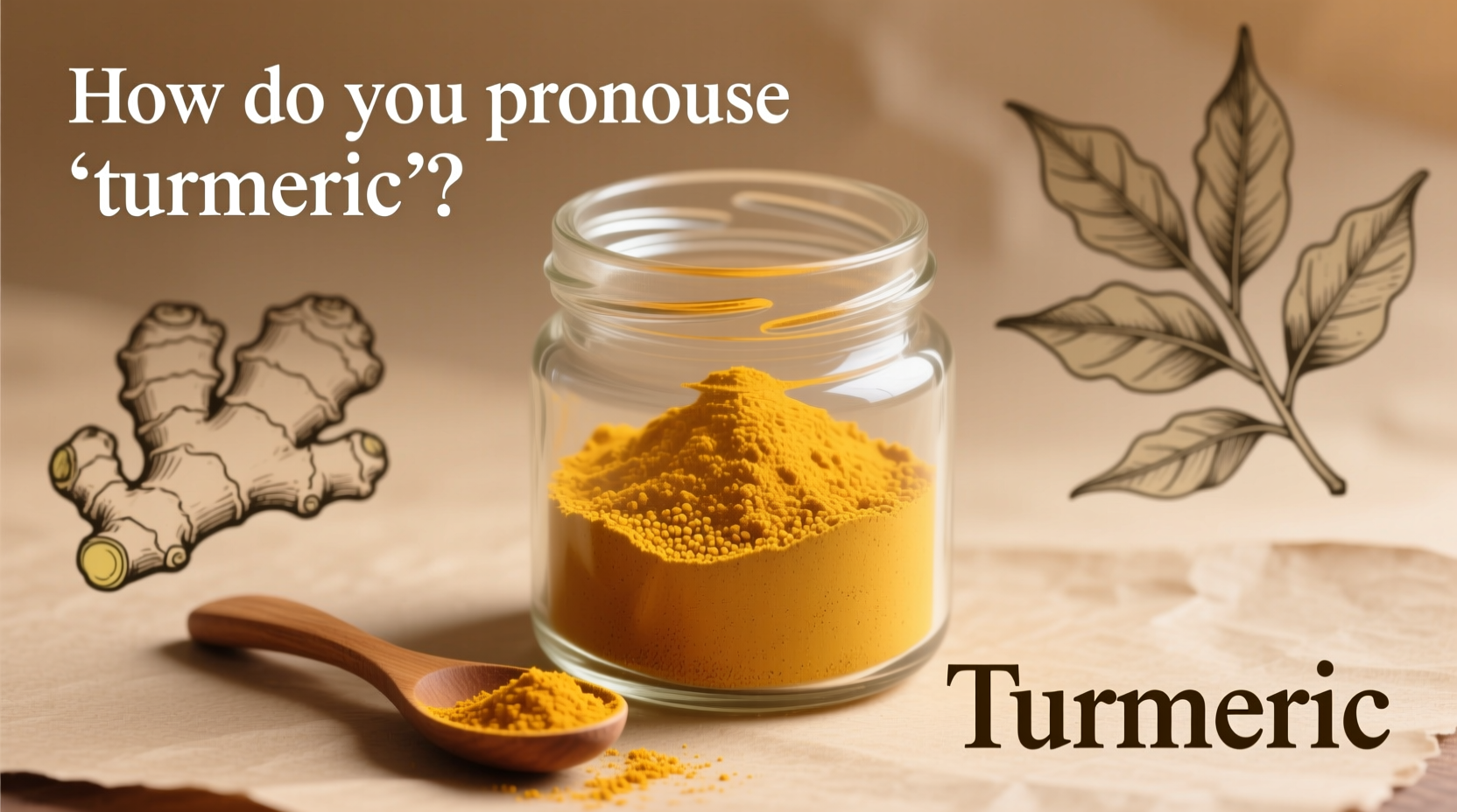 Chef demonstrating turmeric pronunciation during cooking demonstration