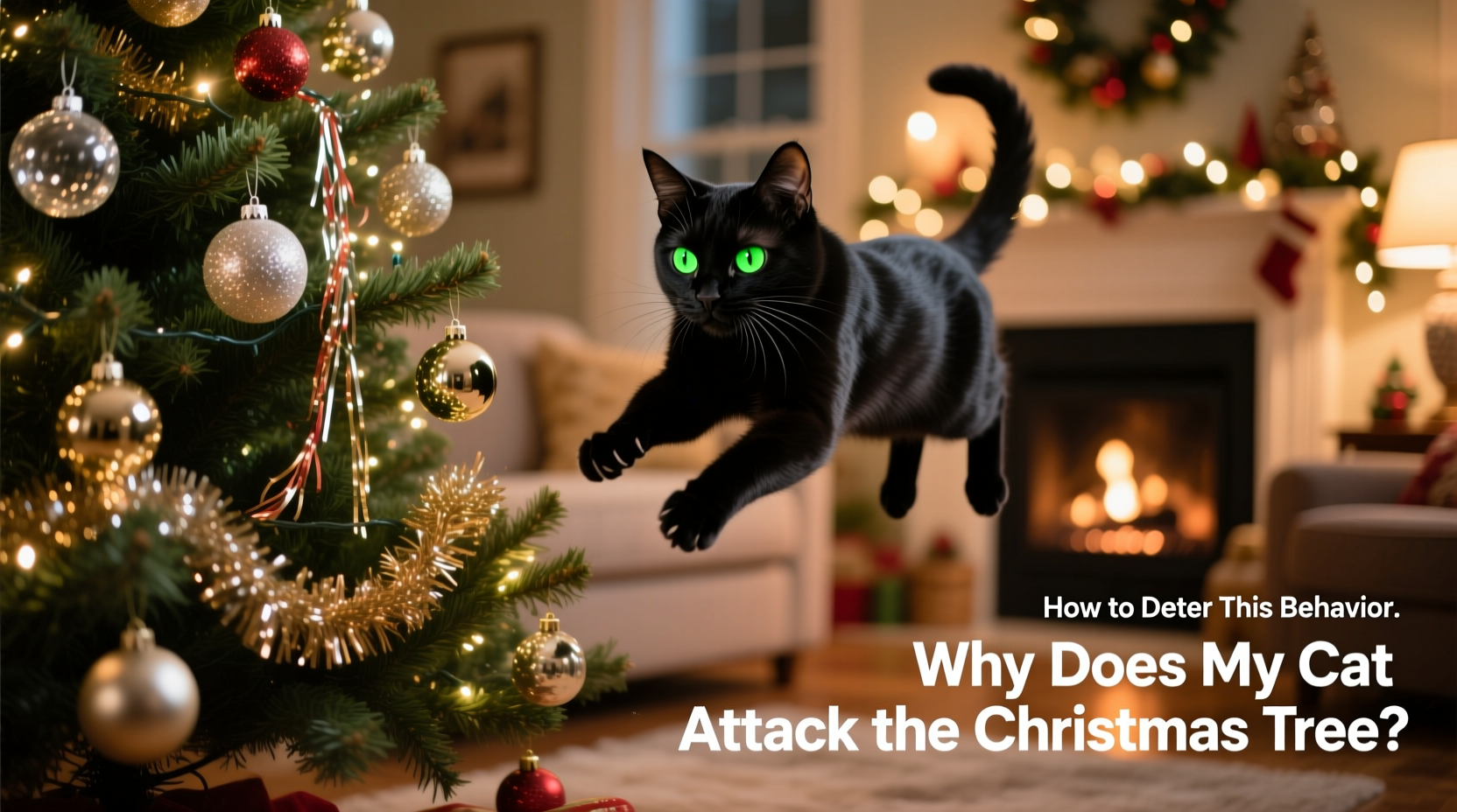 why does my cat attack the christmas tree and how to deter the behavior