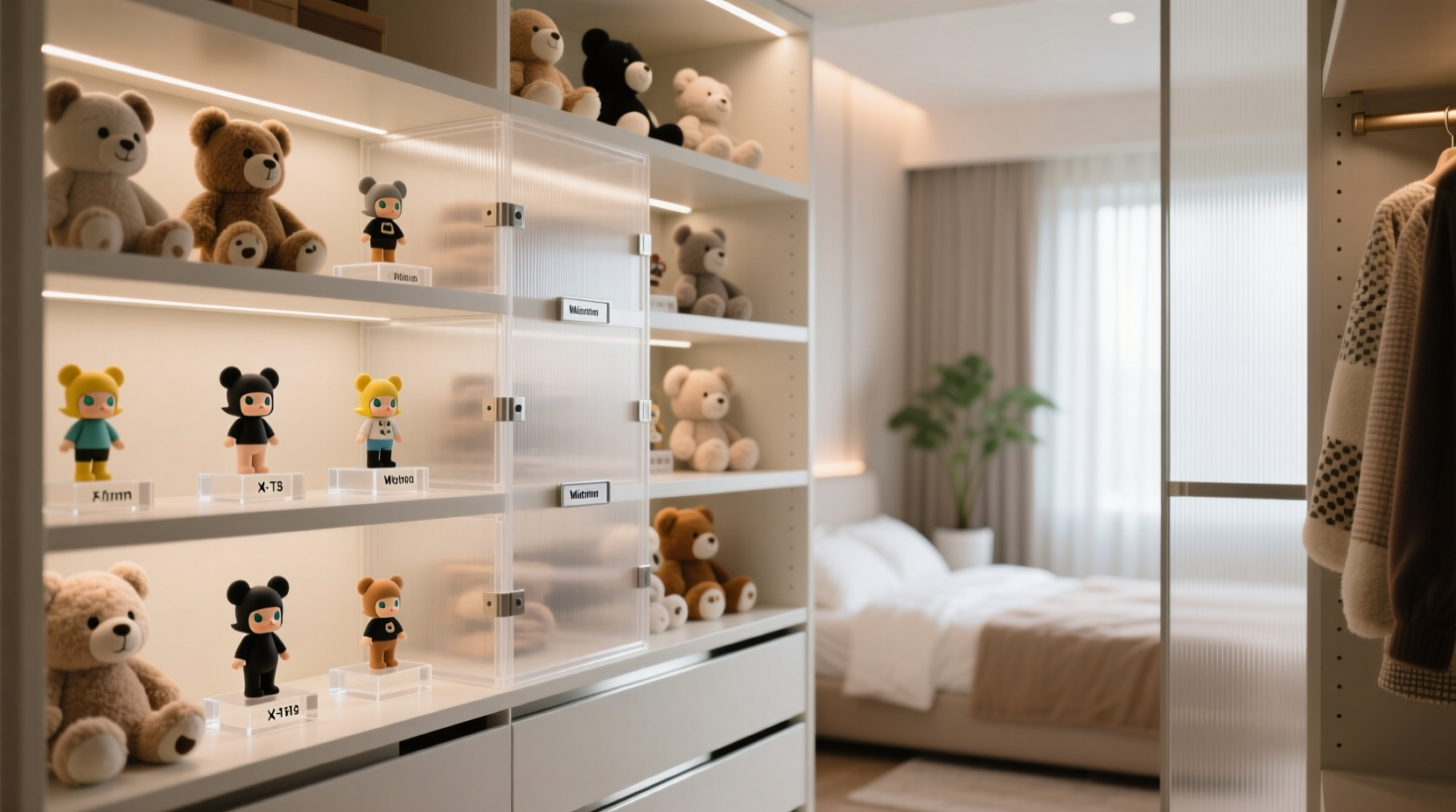 closet organization tips for plushies figurines