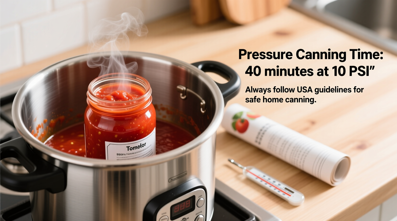 Pressure Canning Tomato Sauce: 25-Minute Processing Time Explained