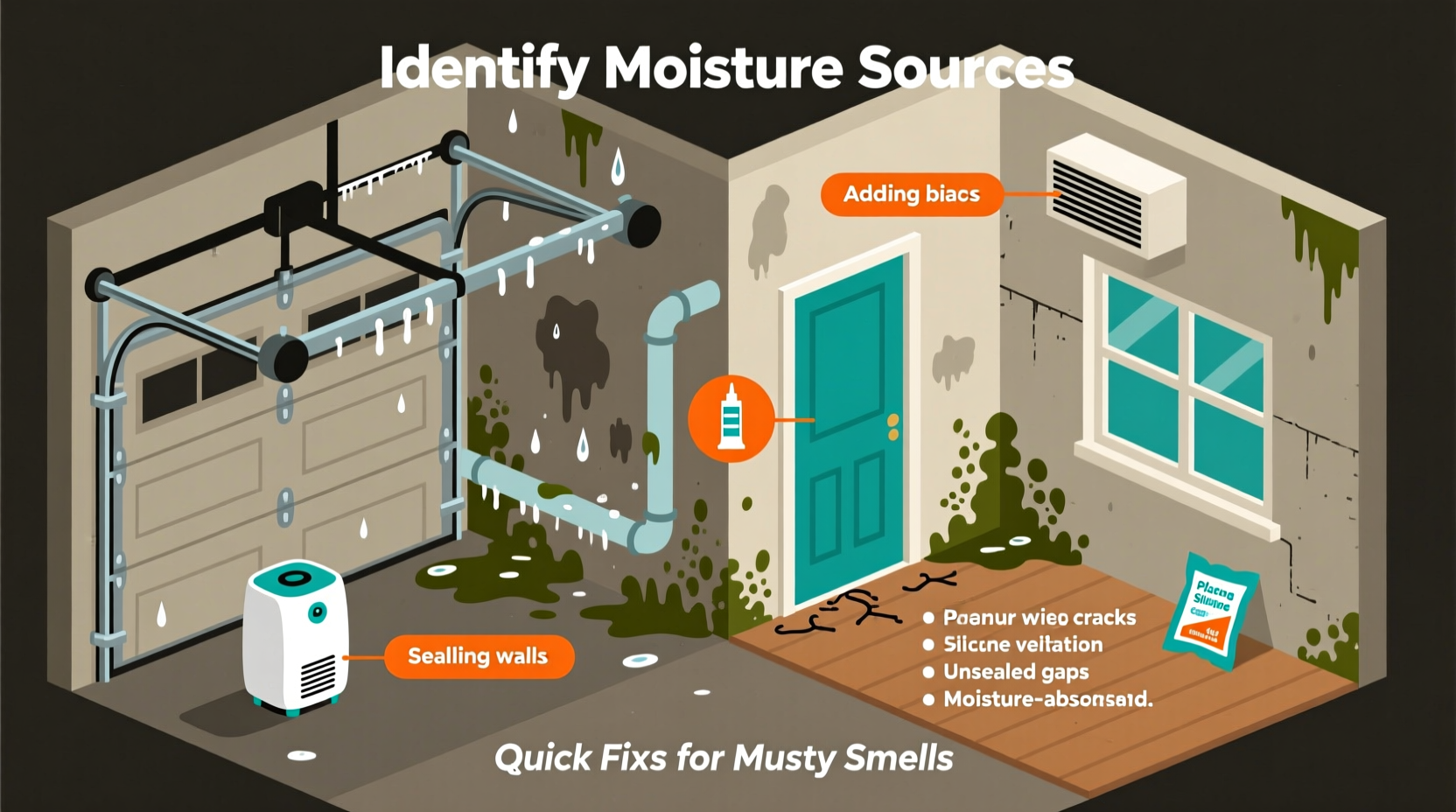 why does my garage smell musty identifying moisture sources and quick fixes