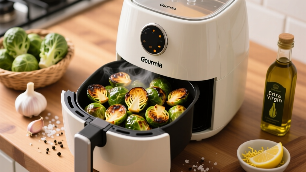 Perfect Air Fryer Brussels Sprouts in a Gourmia