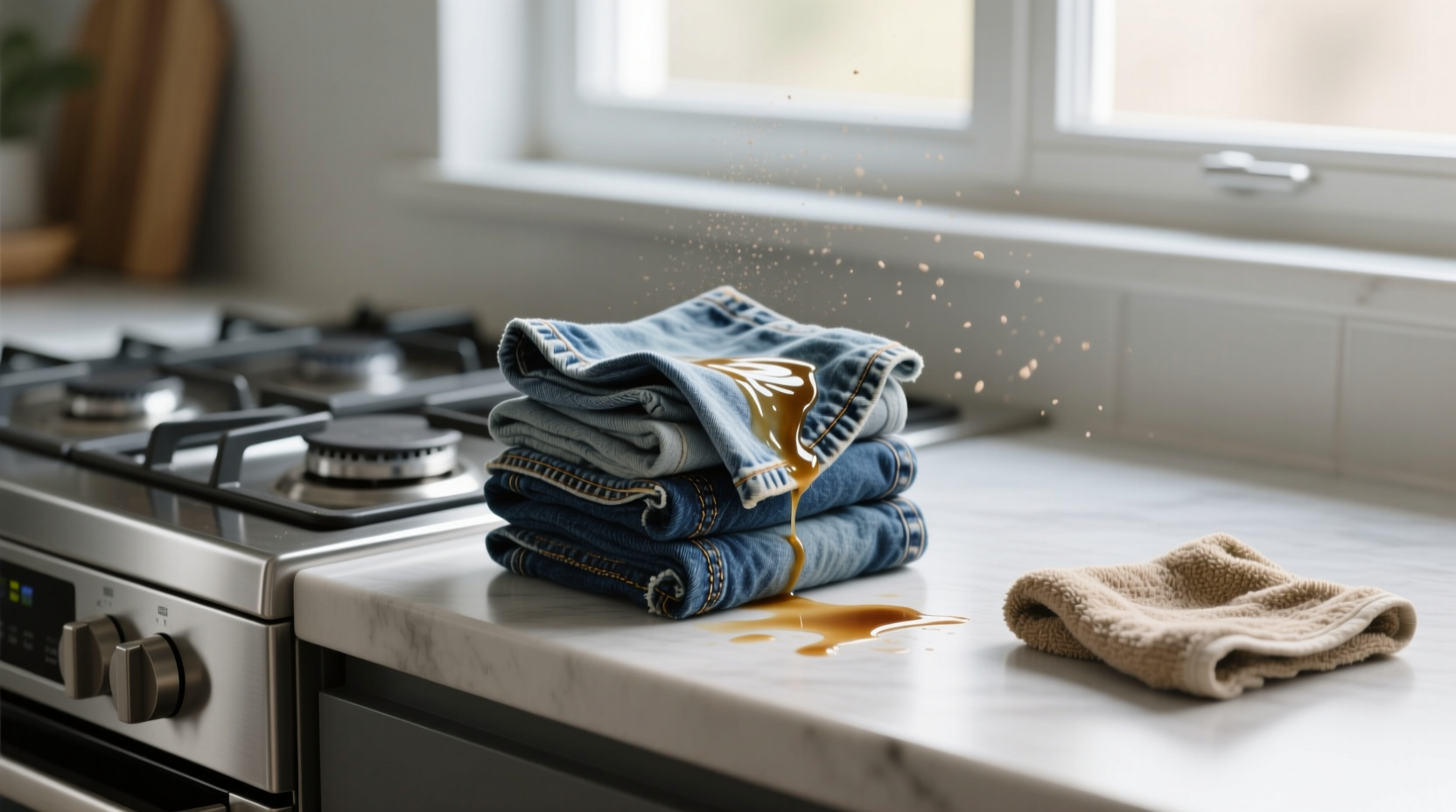 upcycled denim vs bamboo terry for grease