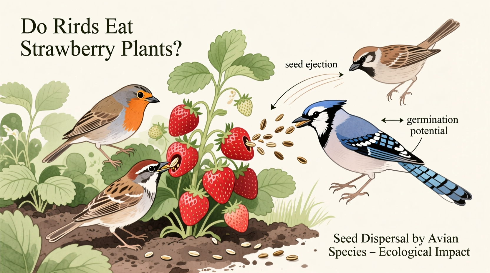 do birds eat strawberry plants