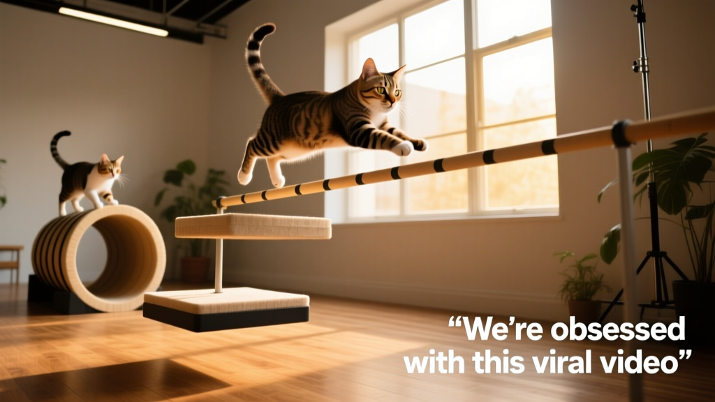 We're Obsessed with this Viral Video Showing Off the World's Most Impressive Obstacle Course for Cats