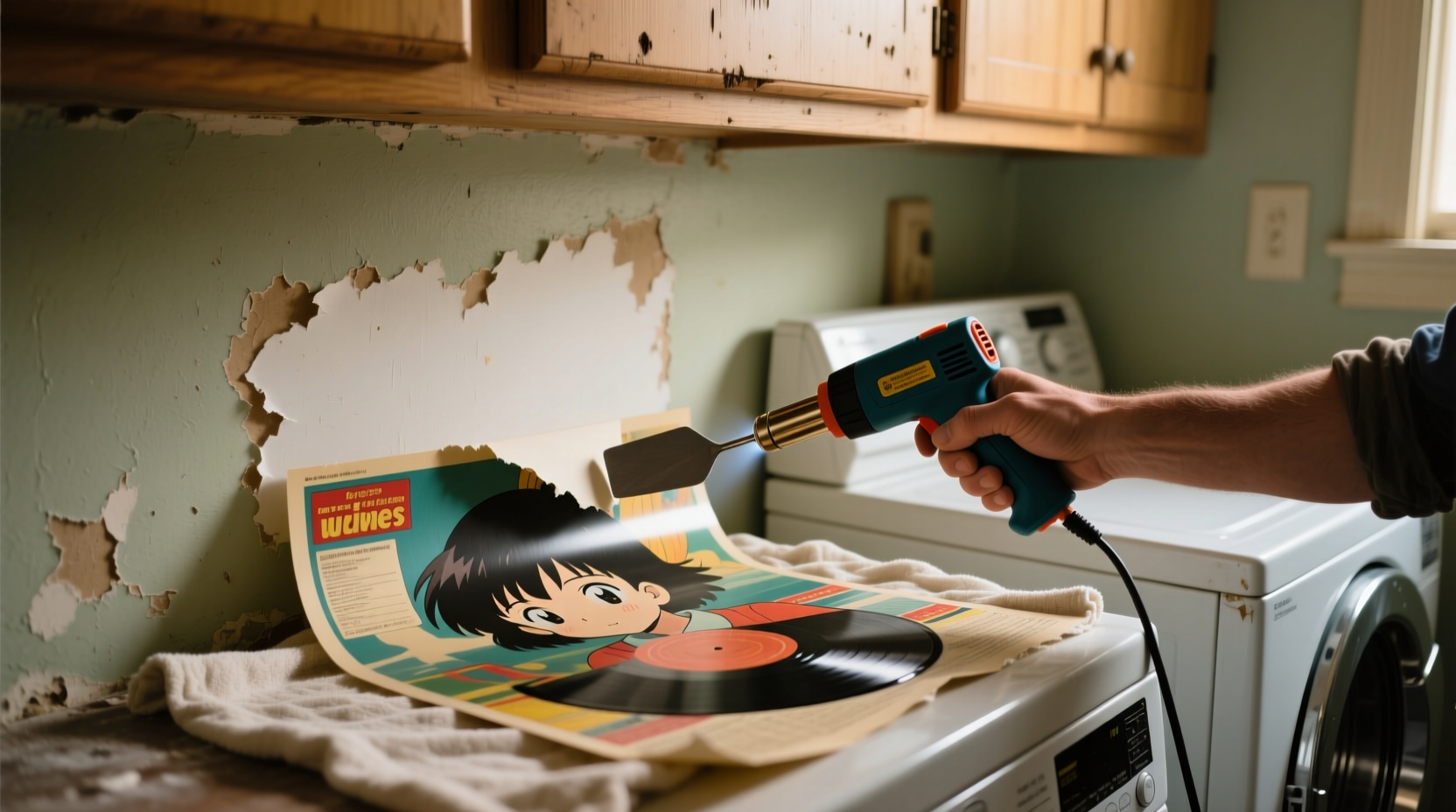 how to remove vinyl anime posters safely
