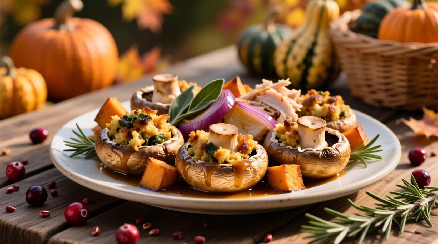 thanksgiving leftovers stuffed mushroom recipe