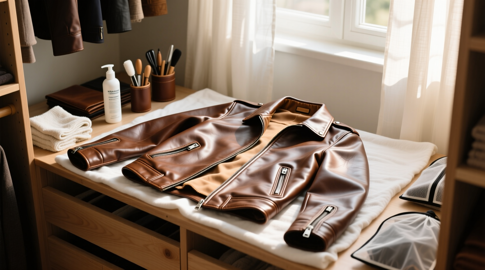 how to clean leather jacket lining safely