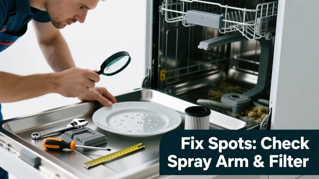 Fix Dishwasher Leaving Spots on Dishes in Kitchen