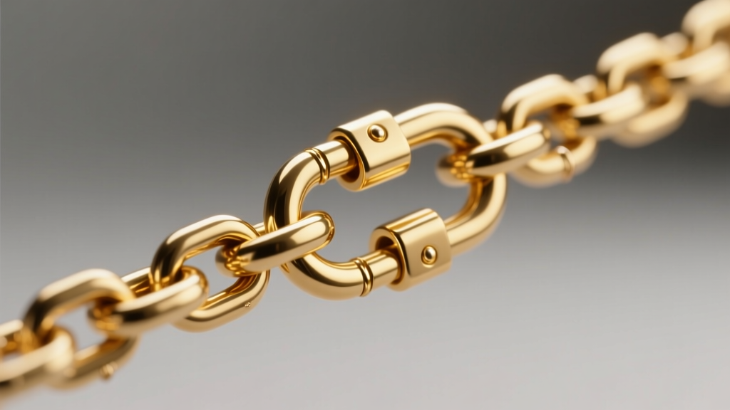 High-resolution macro shot of a 1.5mm 14k gold box chain connecting to a heavy-duty lobster clasp, showing precise link soldering