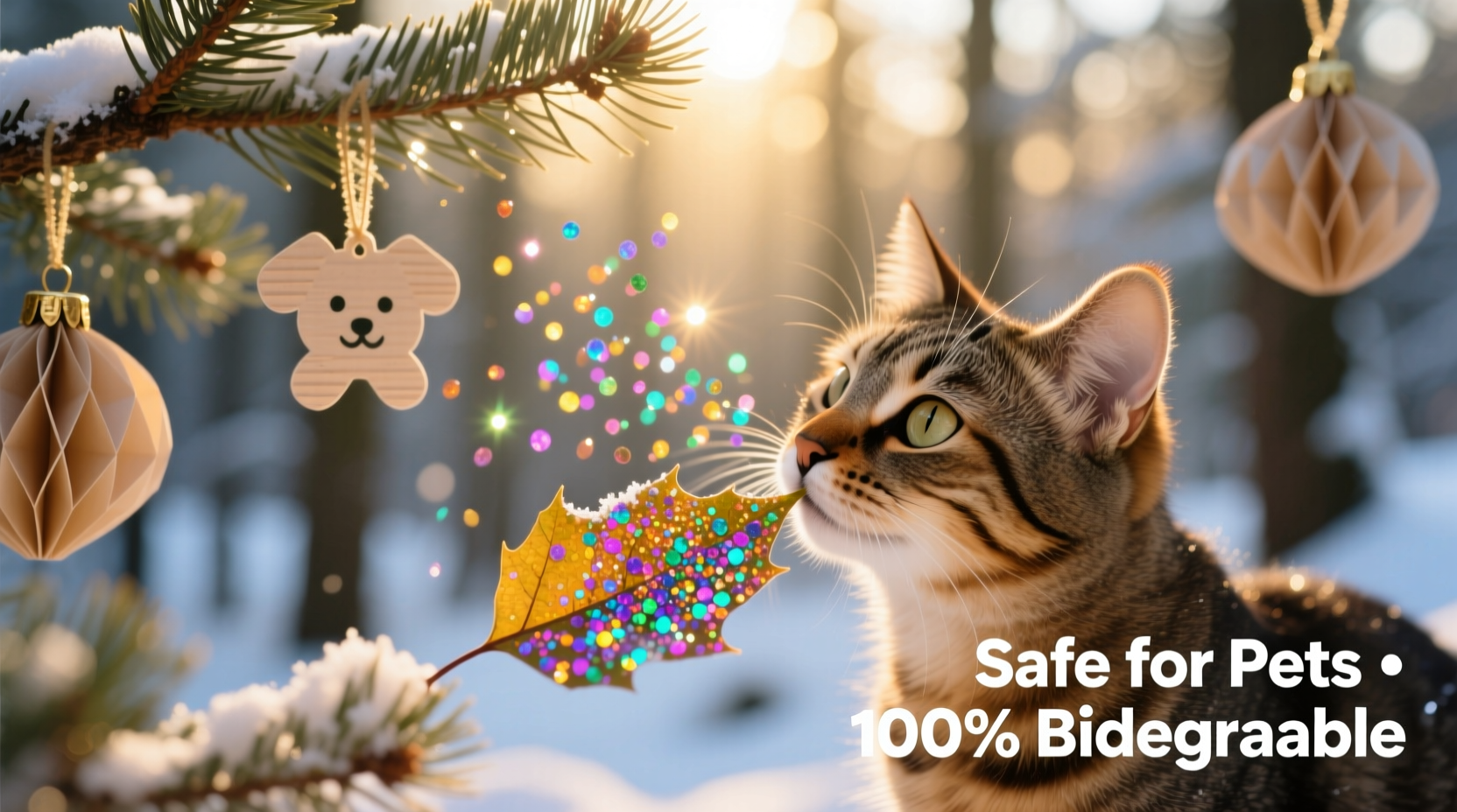 how to make biodegradable glitter safe for pets and tree ornaments