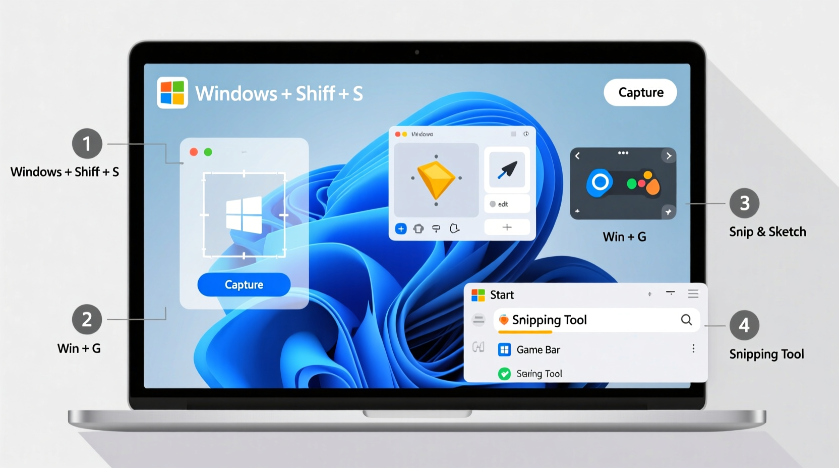 windows 11 screenshot shortcut without print screen key