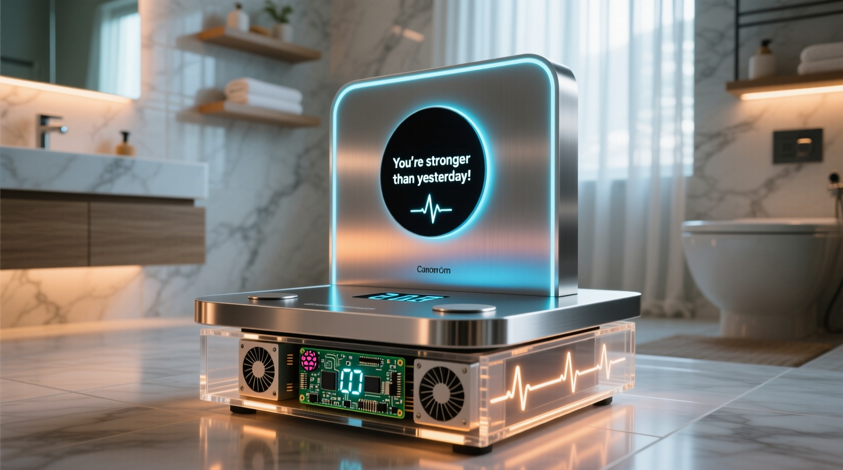 build a motivational bathroom scale with a raspberry pi