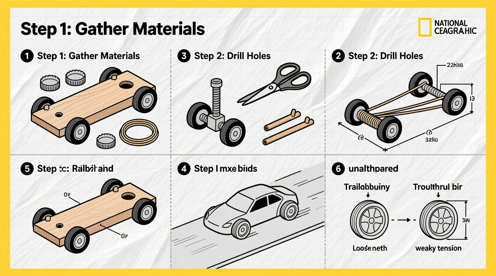 how to make a rubber band car