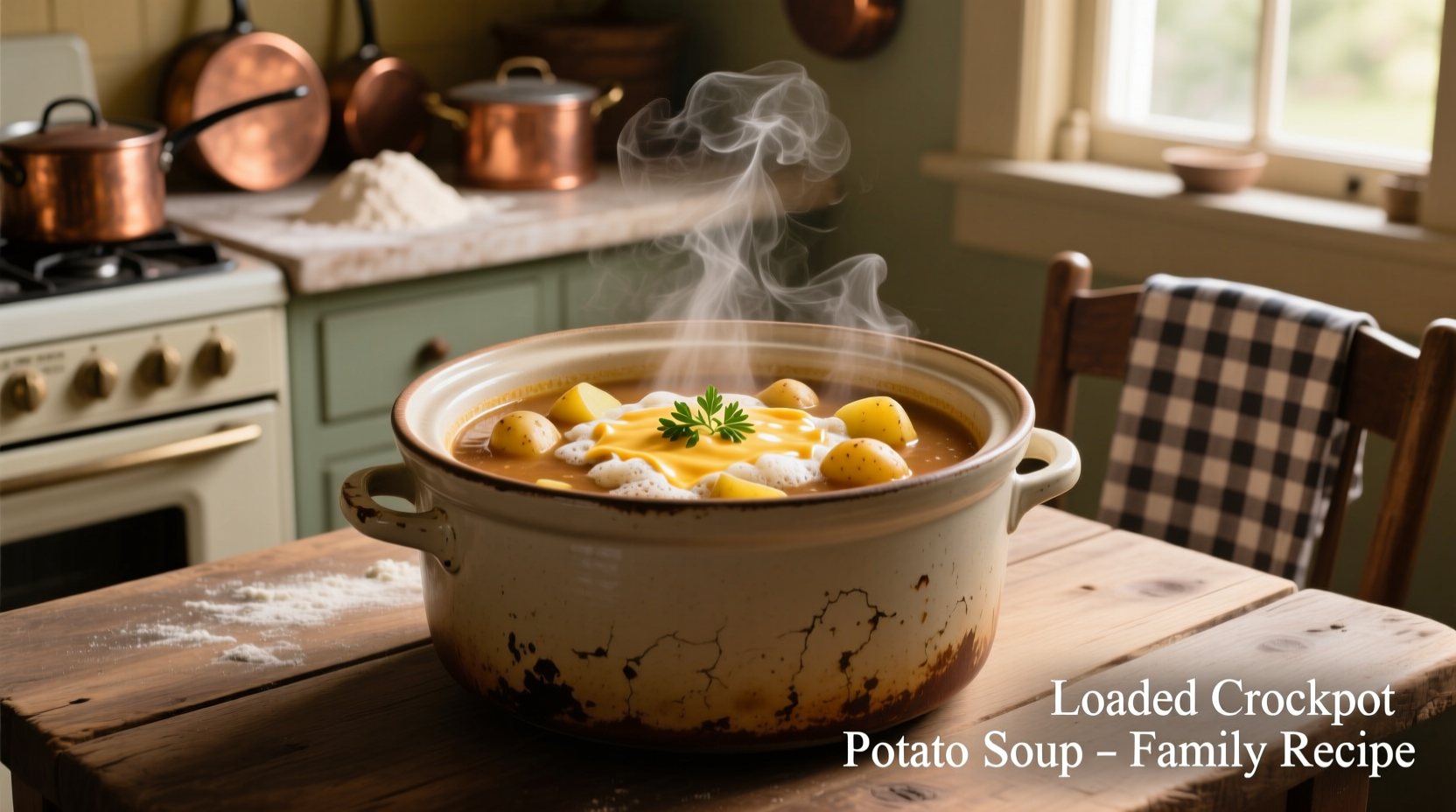 Loaded Crockpot Potato Soup: Easy 6-Ingredient Recipe
