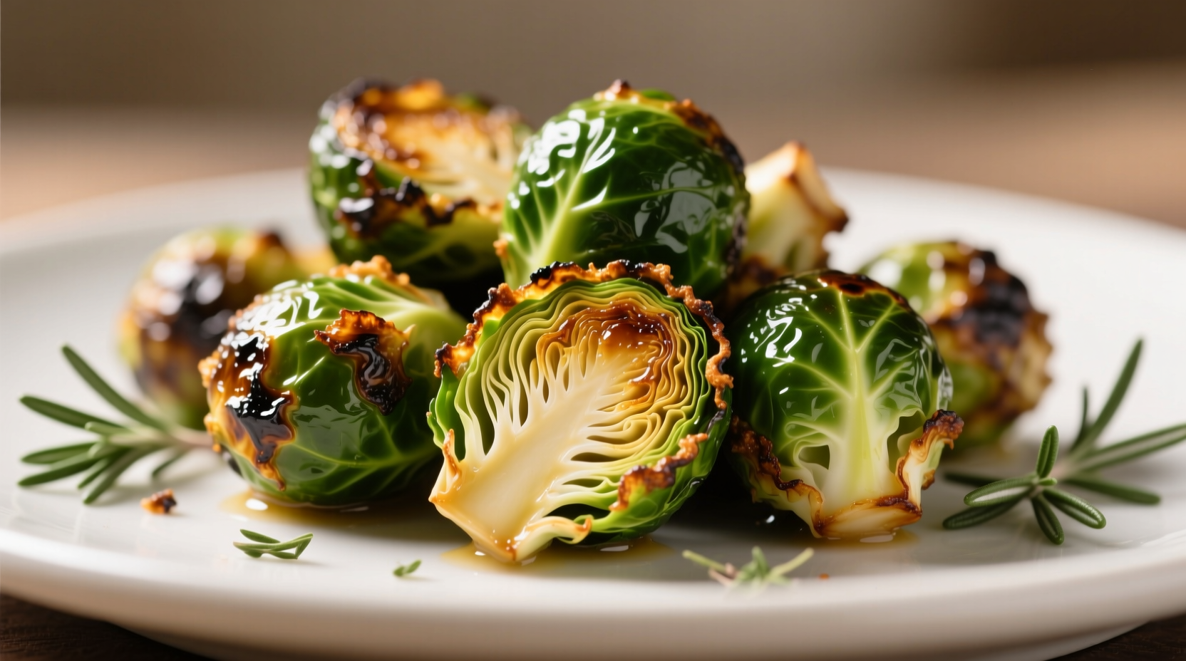Perfectly roasted Brussels sprouts with crispy edges