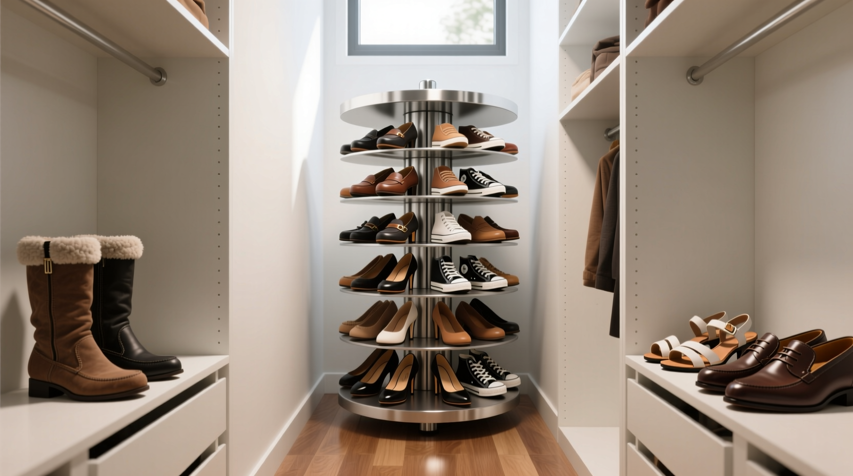 rotating shoe carousel worth it narrow closet truths