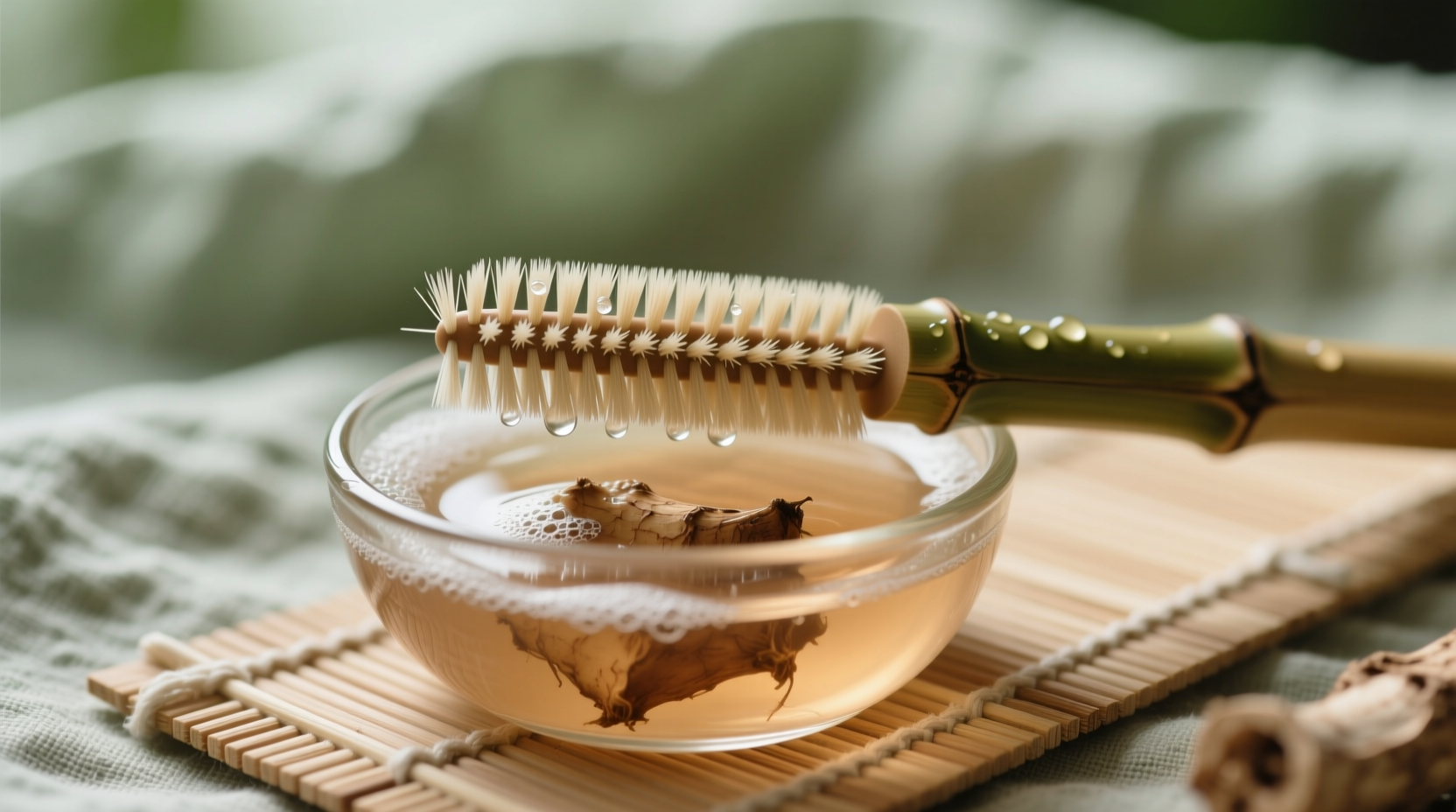 eco friendly cleaning remove mascara from bamboo brushes