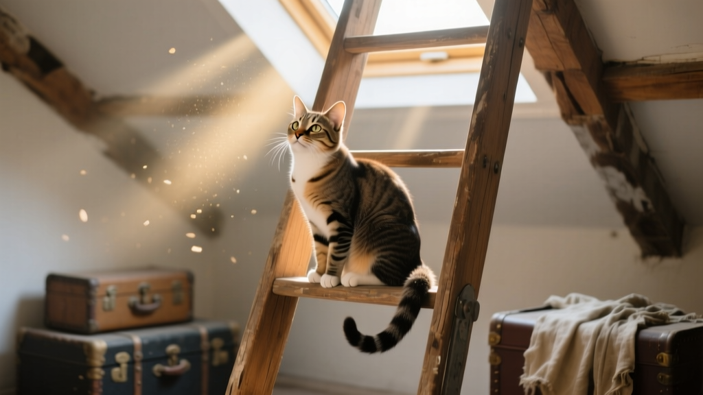 Why Cats Sit on the Attic Ladder Bottom