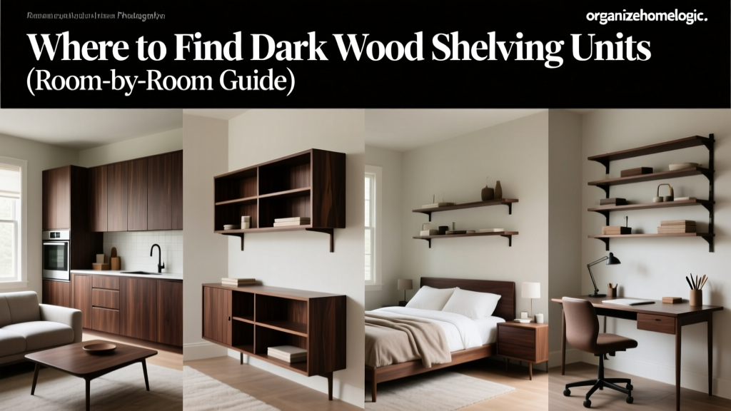 Where to Find Dark Wood Shelving Units (Room-by-Room Guide)