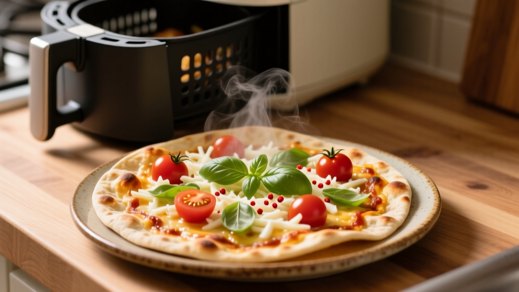 Low Carb Tortilla Pizza in Air Fryer (Crispy in 8 Min!)