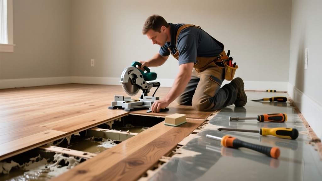 Replacing Water-Damaged Hardwood Floor Sections