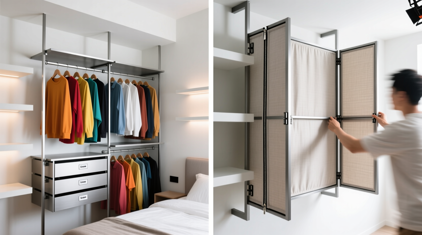 closet organization tips adjustable vs fabric partitions