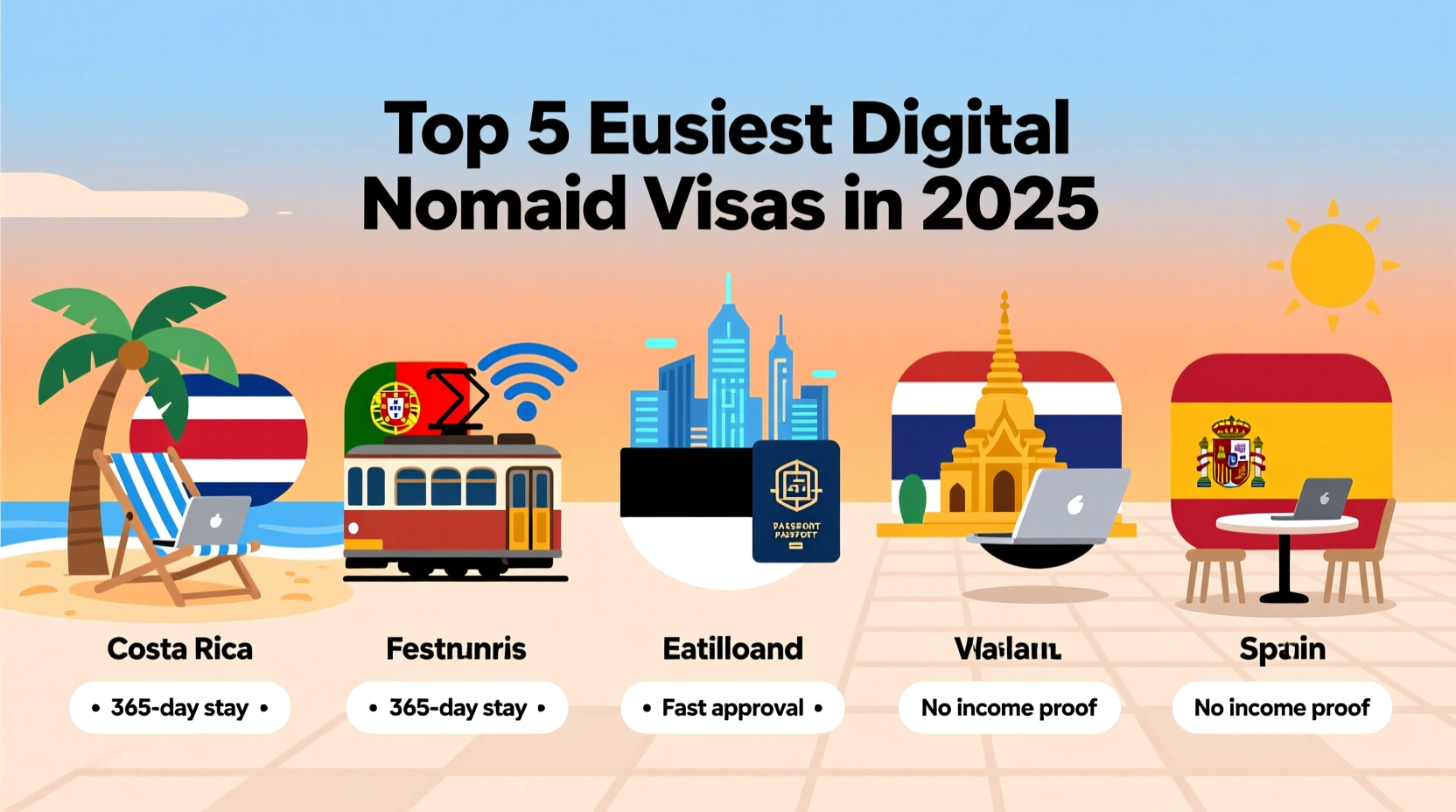 digital nomad visa countries where is the easiest place to move in 2025