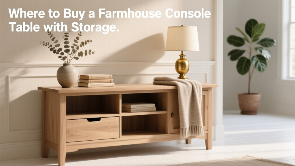 Where to Buy a Farmhouse Console Table with Storage