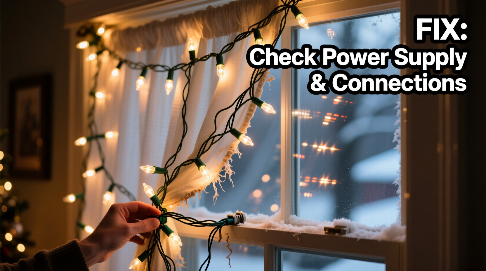 why is my net style christmas light curtain flickering fix ideas