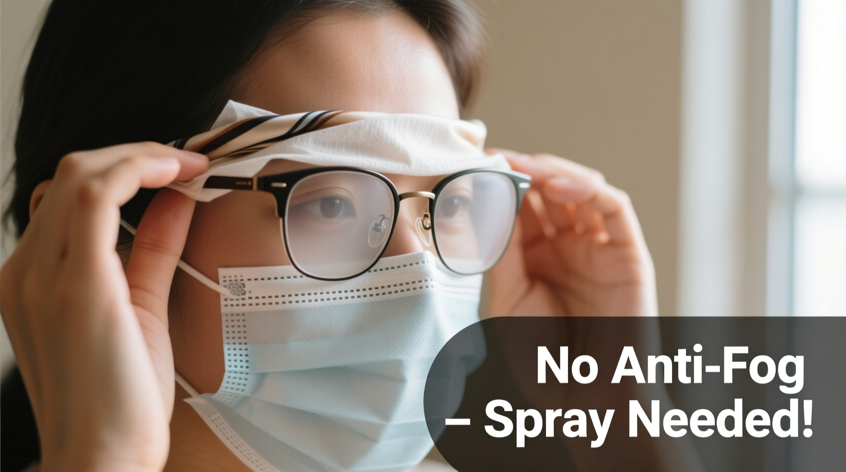 how to stop your glasses from fogging up under a face mask without anti fog spray