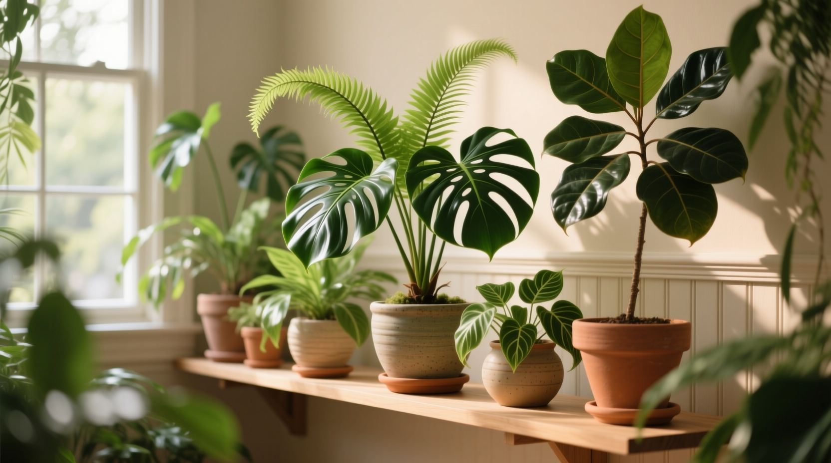 tropical potted plants