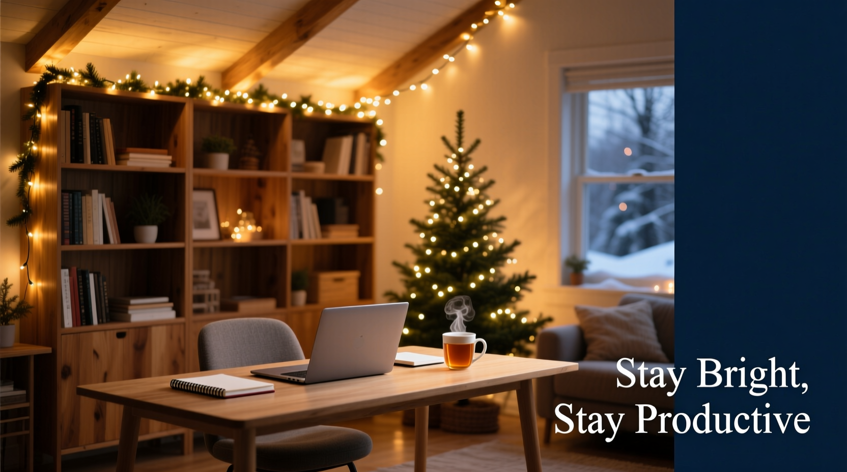 can you use christmas lights to boost productivity while working from home