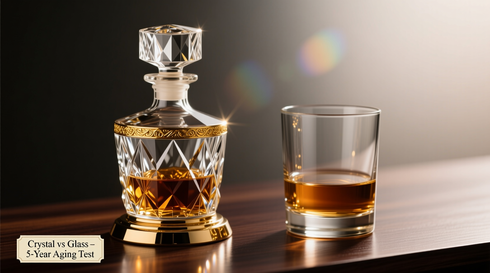 are expensive crystal decanters better than glass for aging spirits