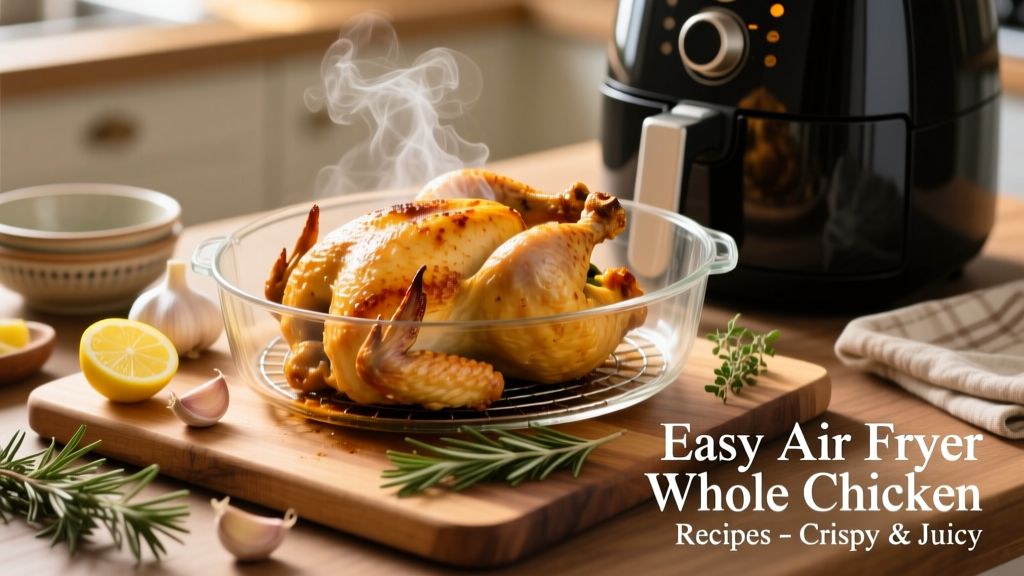 Easy Air Fryer Whole Chicken Recipes (Crispy & Juicy)